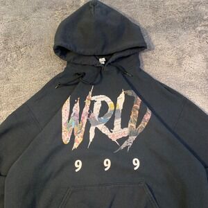 Juice WRLD 999 Club Black Graphic Hoodie Mens Large Streetwear Rap Merch